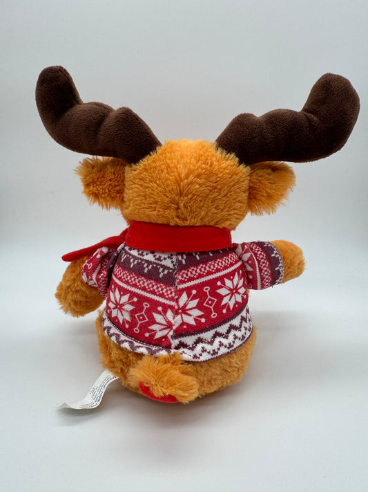 Elch mit Schal und Pullover