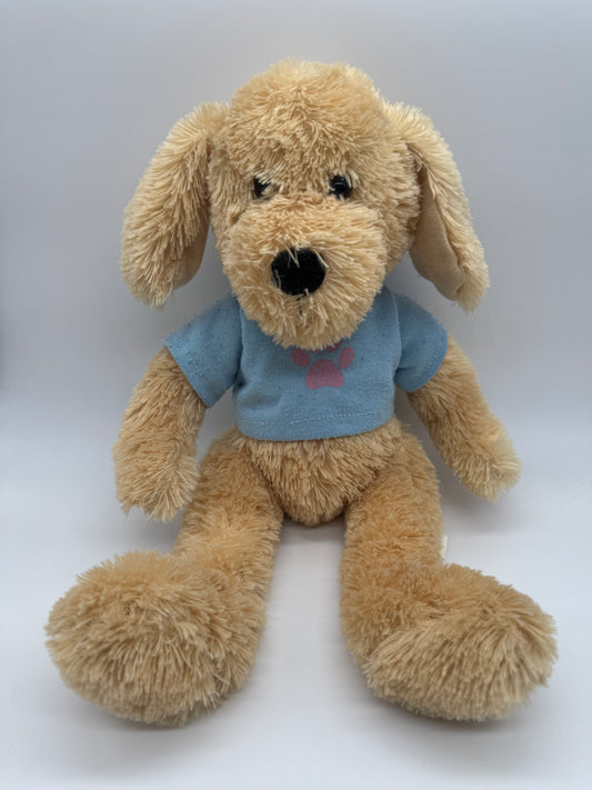 Teddybär groß mit Pullover und Reißverschlusstasche